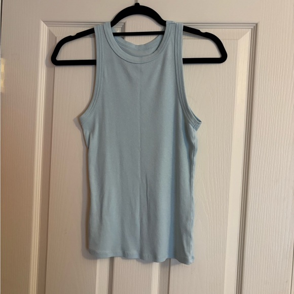 A New Day Ribbed Tank Top, Light Blue - Picture 2 of 6